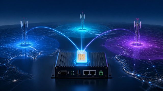 Routeur 4G/5G multi-opérateur connecté via carte SIM M2M Hive Finances