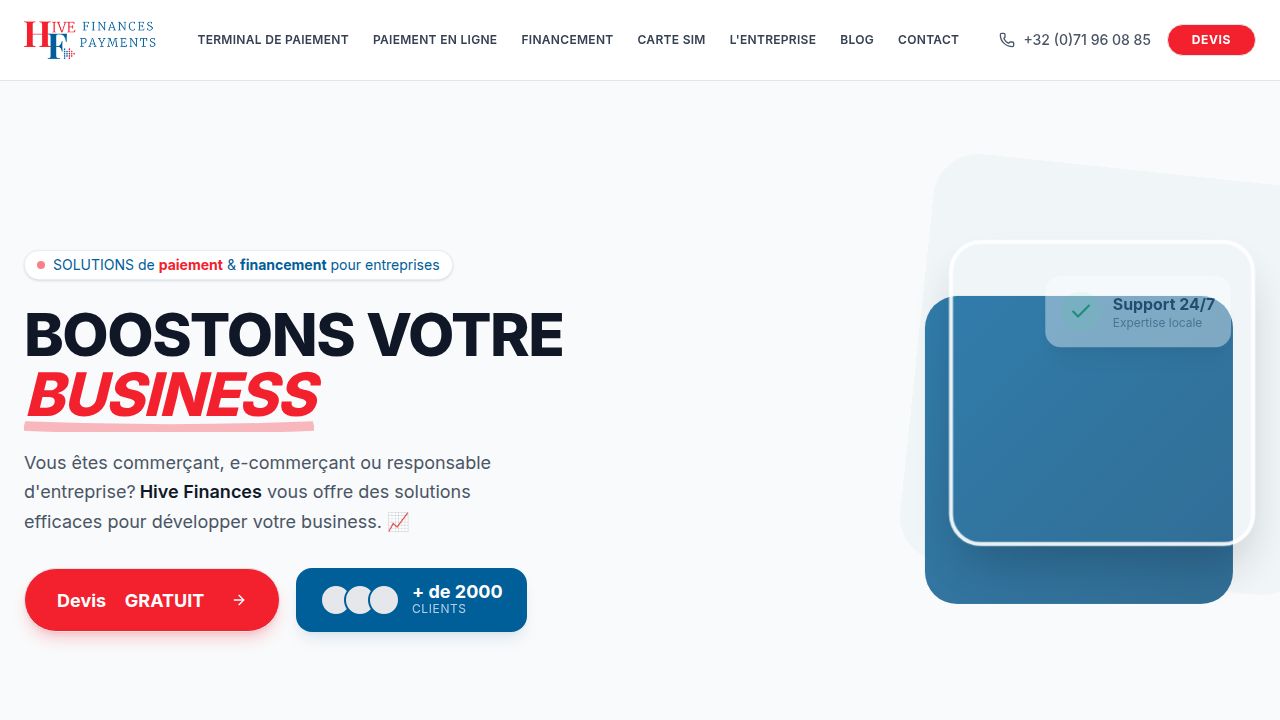 Hive Finances – Solutions de paiement & financement pour entreprises en ...